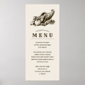 Horn of Plenty | Menu Thanksgiving Poster (Voorkant)