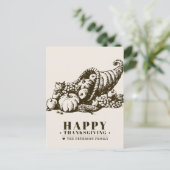 Horn of Plenty | THANKSGIVING Briefkaart (Staand voorkant)