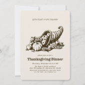 Horn of Plenty | Thanksgiving diner Kaart (Voorkant)
