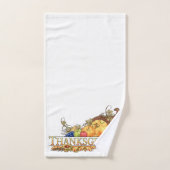 Horn of Plenty Thanksgiving on White Bad Handdoek (Handdoek)