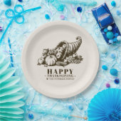 Horn of Plenty | Thanksgiving Papieren Bordje (Feest)