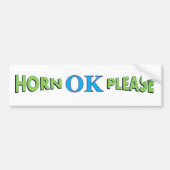 HORN OK PLAATS bumpersticker (Voorkant)
