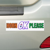 "Horn OK Please" Desi Truck stijl Bumpersticker (Op auto)