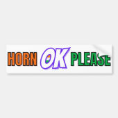 "Horn OK Please" Desi Truck stijl Bumpersticker (Voorkant)