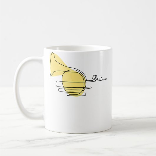 Horn One-Line Musician Symphony Orchestra French H Koffiemok (Links)