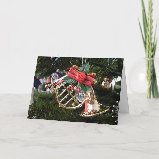 Horn Ornament Christmas Kaart (Voorkant)