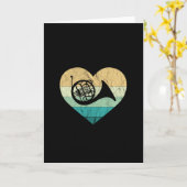 Horn Player houdt van Horn French Horn Kaart (Gele Bloem)