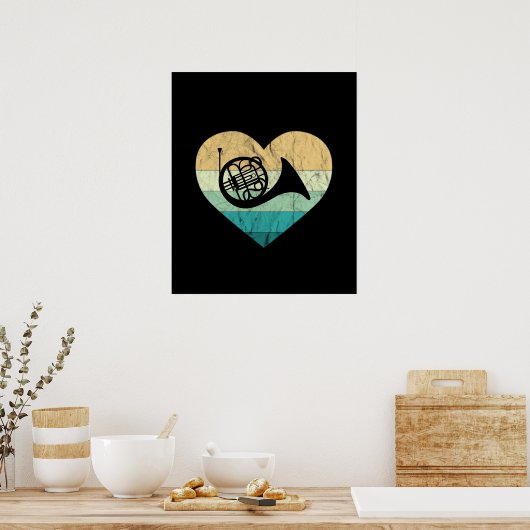 Horn Player Loves Horn French Horn Poster (Keuken)