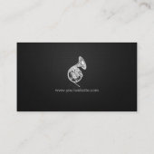 Horn Player - Professional Premium Black Mesh Visitekaartje (Achterkant)