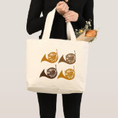 Horn Quartet 4 horn Grote Tote Bag (Voorkant (product))