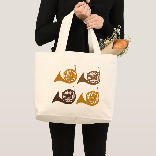 Horn Quartet 4 horn Grote Tote Bag (Voorkant (product))