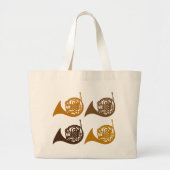 Horn Quartet 4 horn Grote Tote Bag (Voorkant)