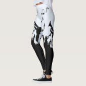 Horn Section Music Design Powder Blue Leggings (Links)