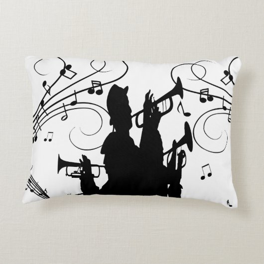 Horn Section Trumpet Jazz Music Accent Kussen (Achterkant)