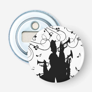 Horn Section Trumpet Jazz Music Button Flesopener