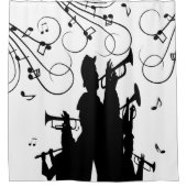 Horn Section Trumpet Jazz Music Douchegordijn (Voorkant)