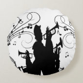 Horn Section Trumpet Jazz Music Rond Kussen (Voorkant)