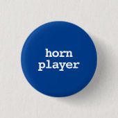Horn speler Typografie Button (Voorkant)