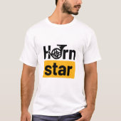 Horn Star Funny French Horn Musician T-shirt (Voorkant)