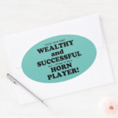Horn Wealthy & Succesvolle Oval Sticker (Envelop)
