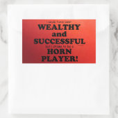 Horn Wealthy & Succesvolle rechthoekige Sticker (Tas)