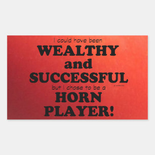 Horn Wealthy & Succesvolle rechthoekige Sticker
