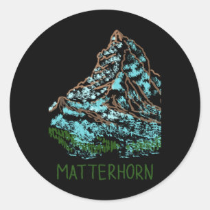 Horn Zwitserland Souvenir Gift voor toeristen Stic Ronde Sticker