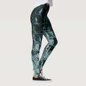  "HORNBACK" ALLIGATOR BLAUWGROEN HERZIEN LEGGINGS (Rechts)
