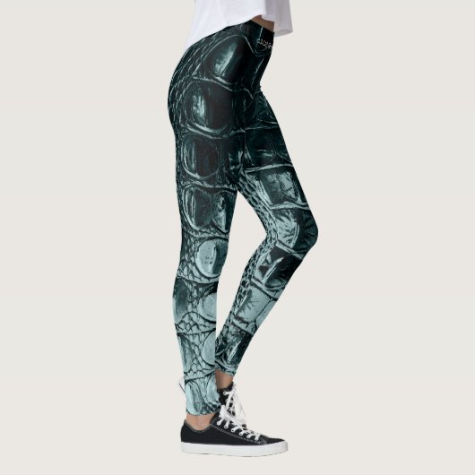  "HORNBACK" ALLIGATOR BLAUWGROEN LEGGINGS (Rechts)