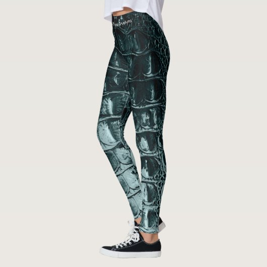  "HORNBACK" ALLIGATOR BLAUWGROEN LEGGINGS (Links)