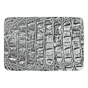  "HORNBACK" ALLIGATOR LEATHER BLK & WT BADMAT