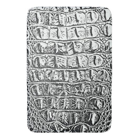  "HORNBACK" ALLIGATOR LEATHER BLK & WT BADMAT (Voorkant Verticaal)