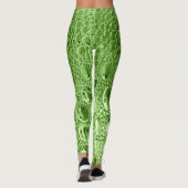  "HORNBACK" ALLIGATOR LEATHER LEAF GREEN LEGGINGS (Achterkant)
