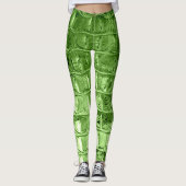  "HORNBACK" ALLIGATOR LEATHER LEAF GREEN LEGGINGS (Voorkant)