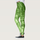  "HORNBACK" ALLIGATOR LEATHER LEAF GREEN LEGGINGS (Links)