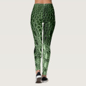 "HORNBACK" ALLIGATOR LEATHER PINE GREEN LEGGINGS (Achterkant)