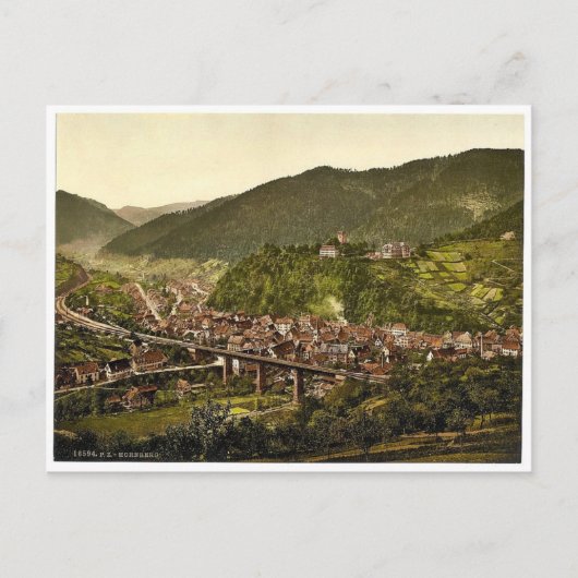 Hornberg, algemeen uitzicht, zwart bos, Baden, Ger Briefkaart (Voorkant)