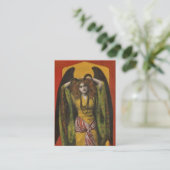 Horned Angel ACEO Visitekaartje (Staand voorkant)