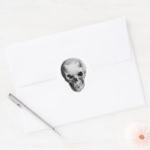 Horned Demon Skull Gothic Evil Halloween Devil Ronde Sticker (Envelop)