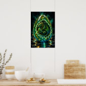 Horned Dragon F Ei Poster (Keuken)