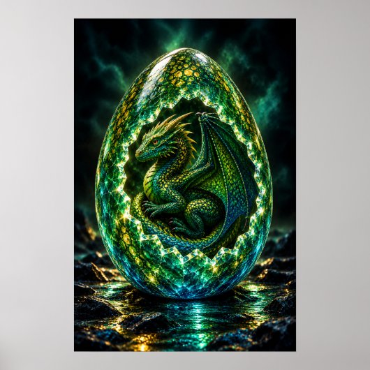 Horned Dragon F Ei Poster (Voorkant)