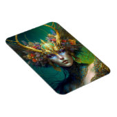 Horned Elf Woman Fantasy Art Magnet Magneet (Rechterzijde)