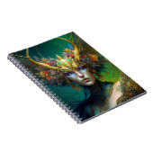 Horned Elf Woman Fantasy Art Notitieboek (Rechterzijde)