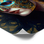 Horned Elf Woman Fantasy Art Poster (Hoek)