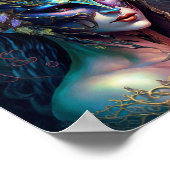 Horned Elf Woman Fantasy Art Poster (Hoek)