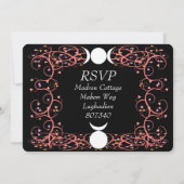 Horned God & Triple Goddess Wiccaans Huwelijksreac Kaart (Achterkant)