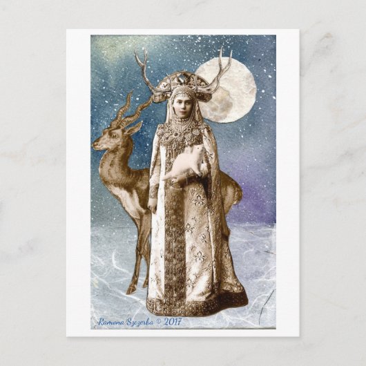 Horned Goddess Briefkaart (Voorkant)