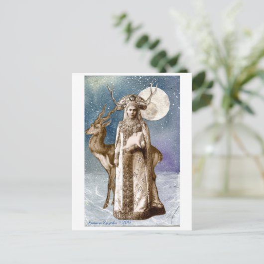 Horned Goddess Briefkaart (Staand voorkant)
