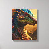 Horned Guardian: De Mythische Monitor Dragon" Canvas Afdruk (Voorkant)
