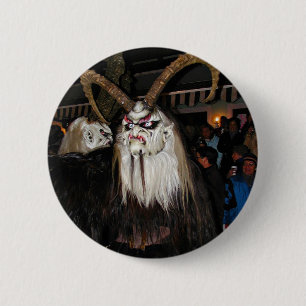 Horned Japans duivelmasker Ronde Button 5,7 Cm